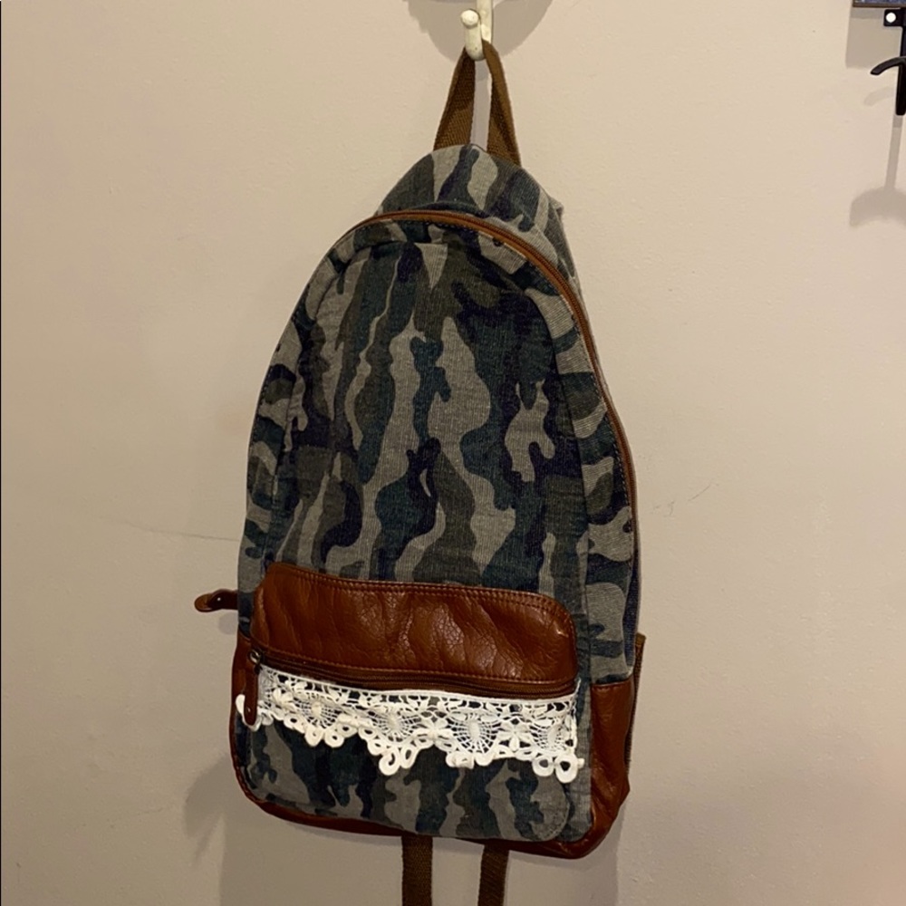 Camo lace backpack